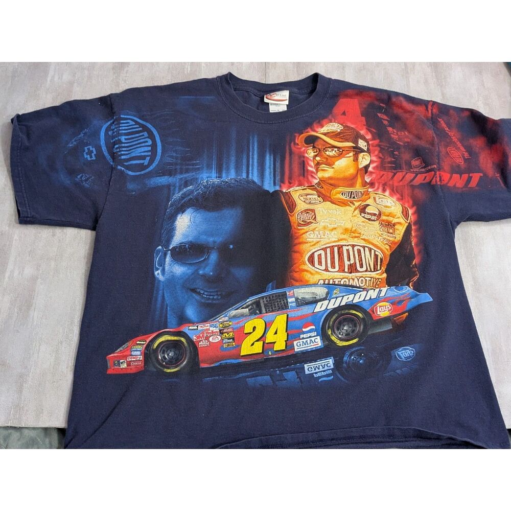 NASCAR Jeff Gordon #24 Chase Authentic Vintage T-Shirt All Over Print 2005 XL